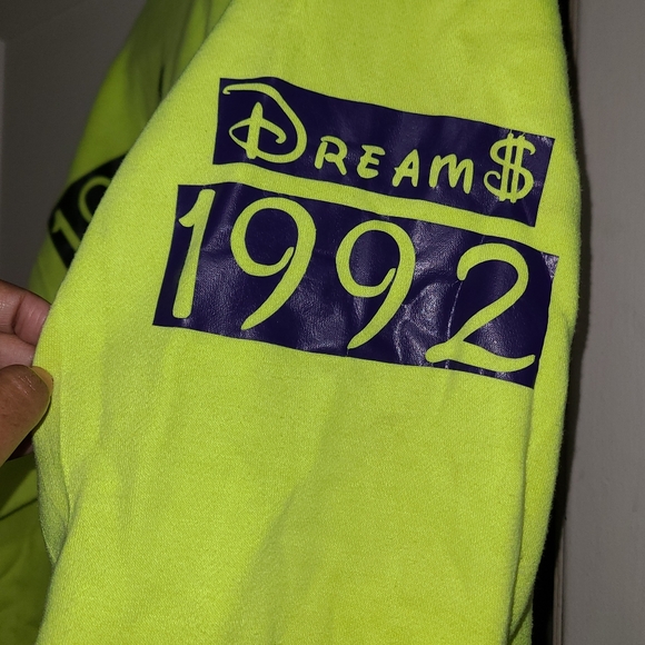 Filthy Dreams Hoodie Pullover Sweater Lime Green With Black & Blue Size 2X - Picture 4 of 8